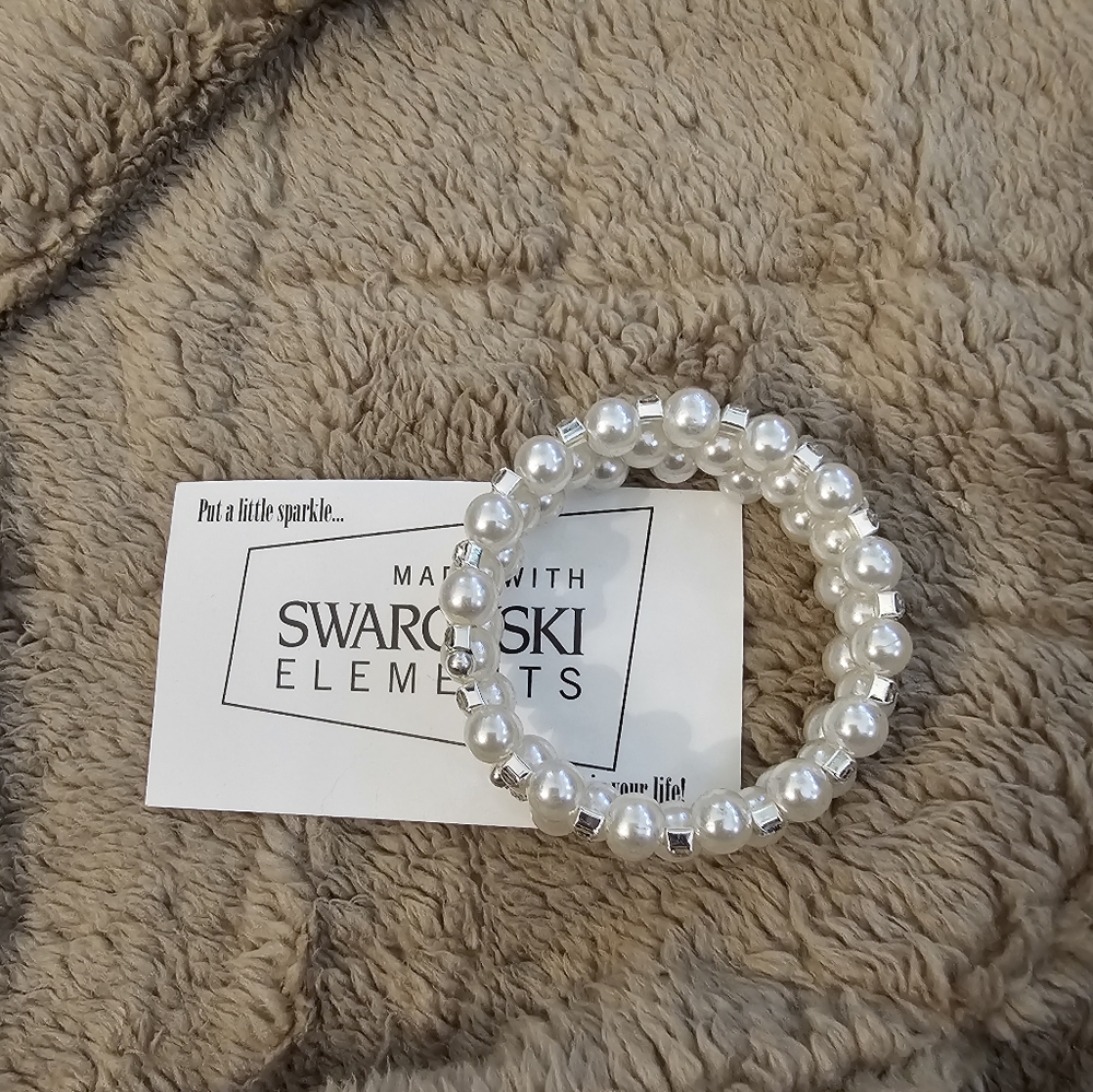 NEW Swarovski Crystal & Pearl Bracelet